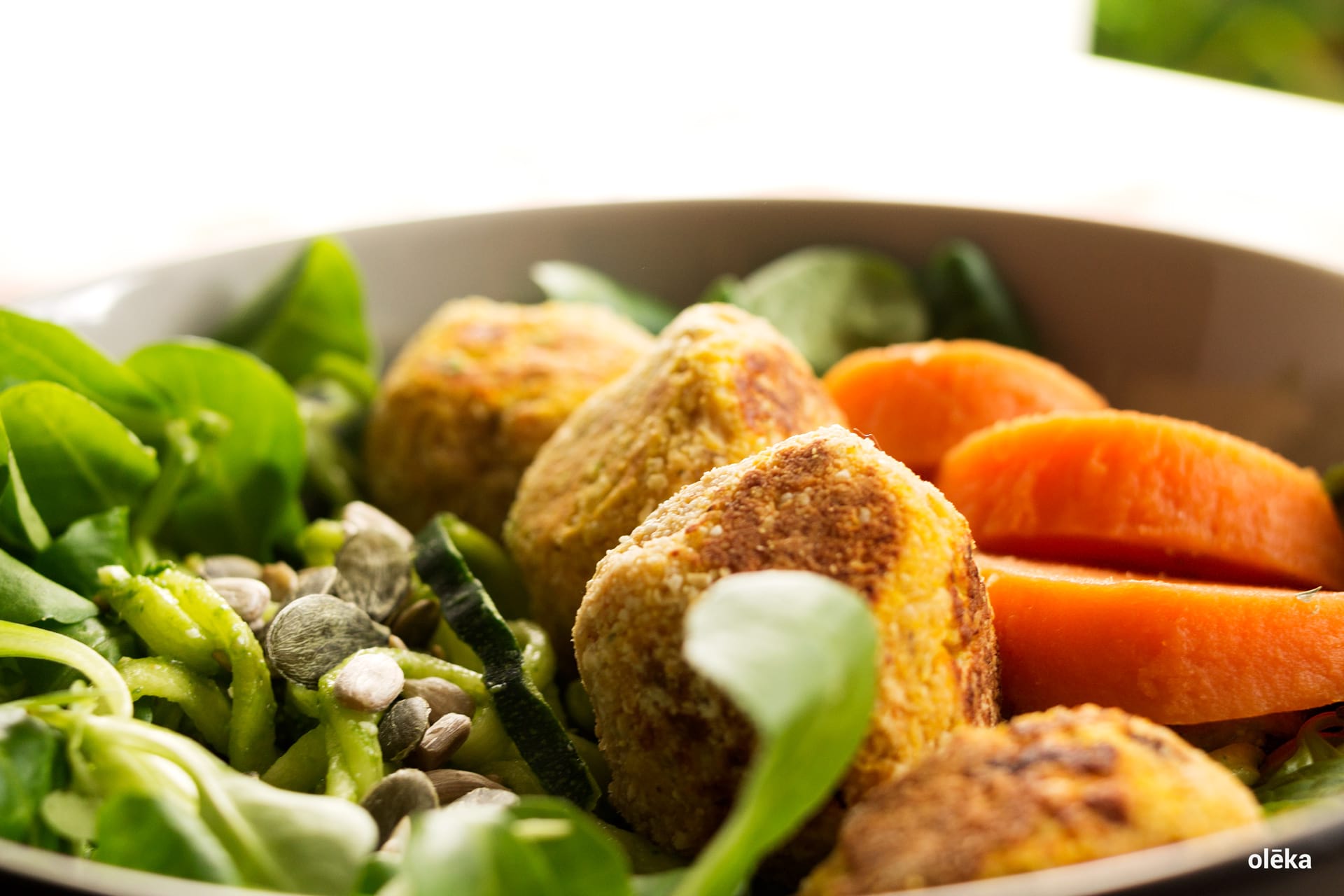 Albondigas de calabaza, garbanzo y cebada - Oleka