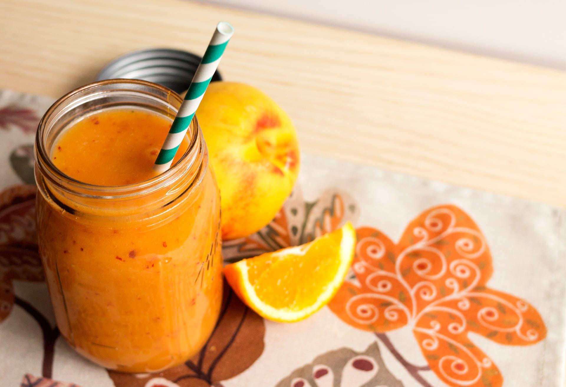 smoothie de nectarina y naranja