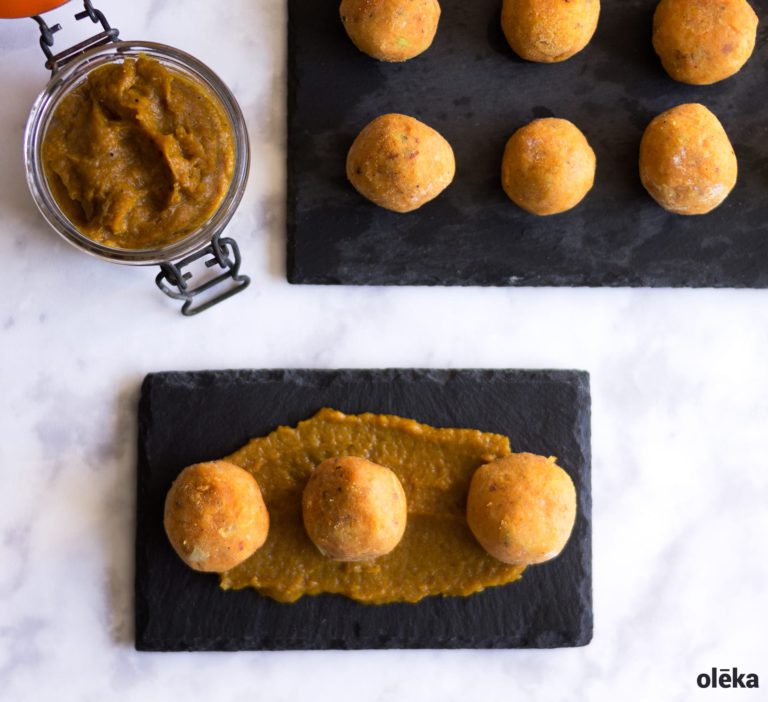 albondigas veganas de boniato y garbanzo
